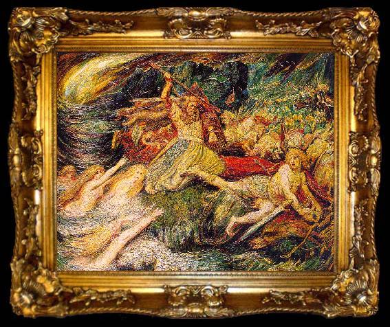 framed   Henry de  Groux The Death of Siegfried, ta009-2